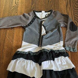 Kids Patchwork Costume - Gray and Black